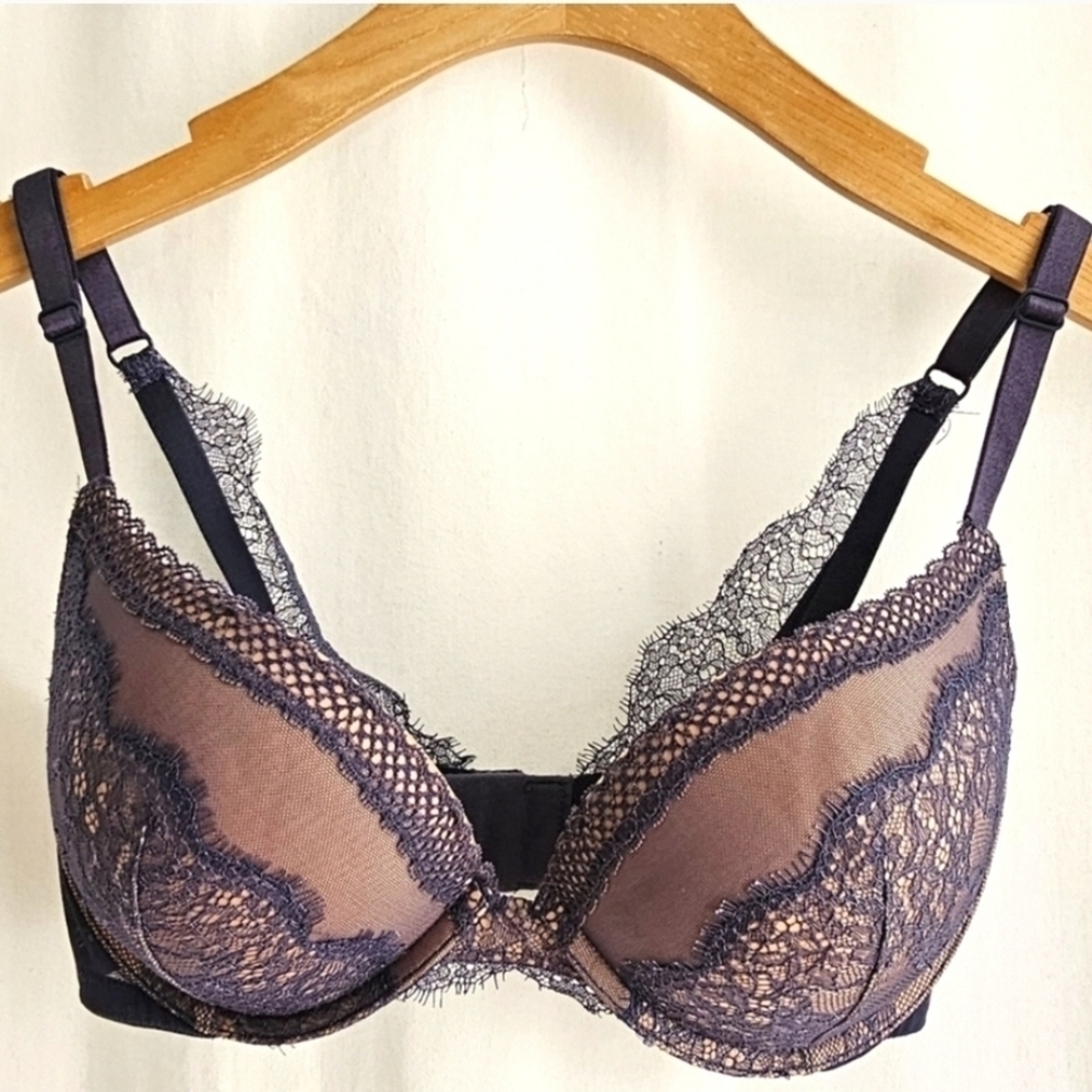 Victoria's Secret Very Sexy Blue Lace Push-up Bra 34D